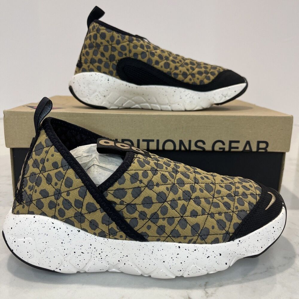 NIKE NEW ACG MOC 3.0 Union Cheetah Print Slip On Sneaker Limited US M 5 ,‎ W 6.5